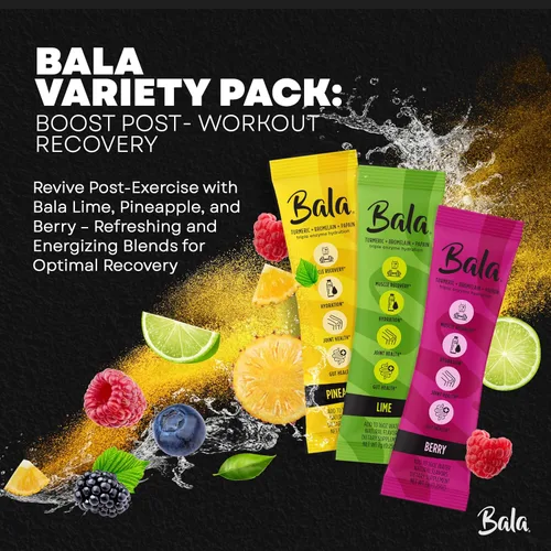 Miniatura 3 de Bala Total Body Wellness - Mezcla de bebida para hidratar y recuperar, paquete variado, piña, lima y bayas, 4 por sabor, electrolitos sin azúcar