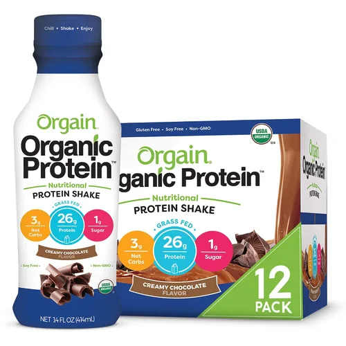 Miniatura 2 de Orgain Batidos de proteínas orgánicos y limpios, chocolate cremoso (paquete de 12)