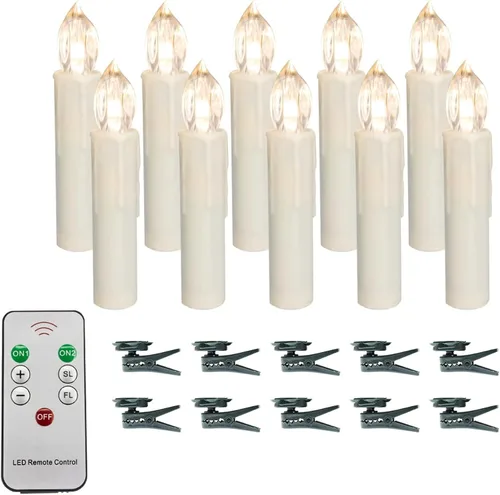 Velas LED cónicas sin llama, con control remoto X-D, velas LED a batería, para decoración de fiesta de Harry Potter, boda, Navidad, decoración del
