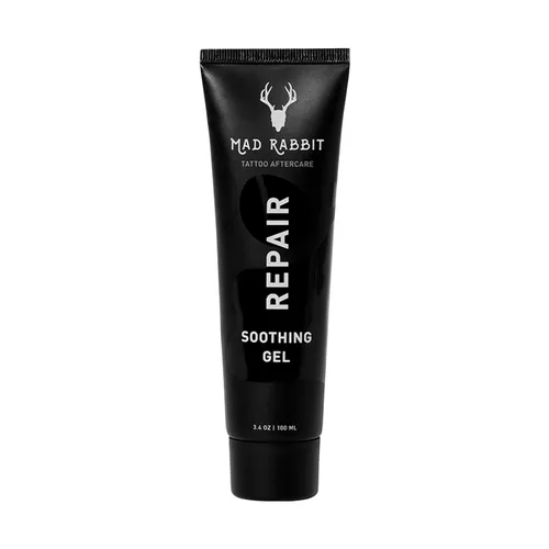 Mad Rabbit Gel calmante e hidratante para el cuidado posterior del tatuaje como se ve en Shark Tank, suministros de tatuaje premium para el nuevo