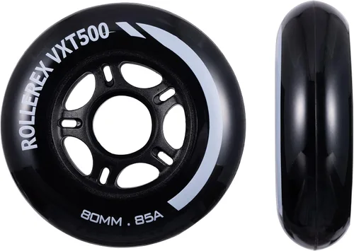 Miniatura 6 de Rollerex VXT500 - Ruedas para patines en línea, paquete de 2 (rodamientos, espaciadores y arandelas opcionales), ruedas de repuesto duraderas