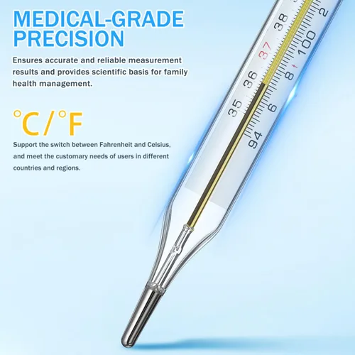 Miniatura 3 de TOYANDONA 5 Piezas de Vidrio para Medición de Temperatura Adulto - Herramientas de Prueba de Temperatura de Uso General, Medición de Temperatura