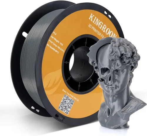 Miniatura 25 de Filamento para impresora 3D Kingroon PLA, 10 carretes, precisión dimensional +/- 0.02 mm, carrete de 10 kg (22 libras), 1.75 mm, negro