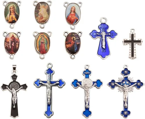 Mega Pet Colgantes de cruz de aleación para fabricación de joyas y aretes de collar mixto