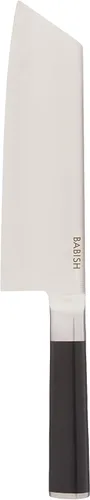 Miniatura 6 de Babish Wok de fondo plano de acero al carbono y sartén para freír, 14 pulgadas y cubiertos de acero alemán 1.4116 de alto carbono, cuchillo de llave