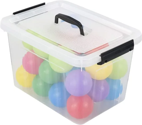 Miniatura 7 de Caja de almacenamiento de plástico de 12 cuartos de galón, contenedor de almacenamiento con asa, 1 paquete