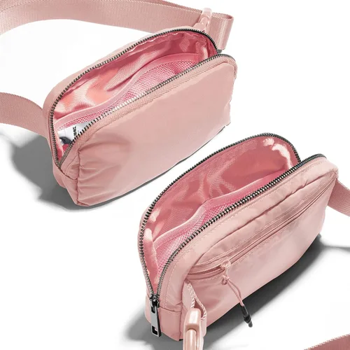 Miniatura 4 de ODODOS Minicangurera unisex con correa ajustable para entrenamiento correr viajes o senderismo Rosa Claro3