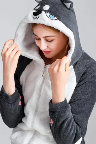 Miniatura 16 de Coriresha - Sudadera con capucha para niños, estilo perro, con orejas de perro en 3D y cola de perro, manga larga