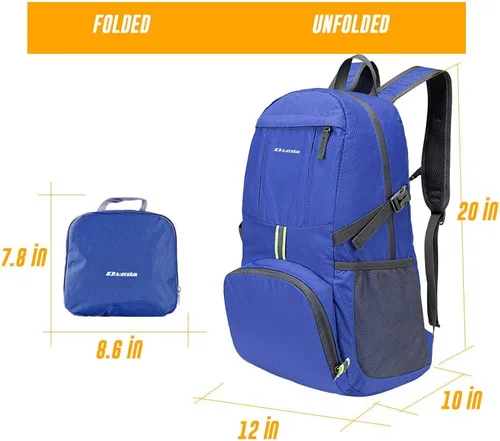 Miniatura 3 de Mochila ligera y plegable de 35L impermeable, duradera, mochila de viaje para senderismo