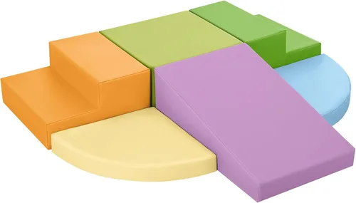Miniatura 14 de TODIBY Juguetes de Escalada para Niños Pequeños de 6 Piezas de Cuero PU Suave, Conjunto de Juego de Actividades de Escalada y Gateo para Interiores