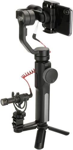 Miniatura 4 de ULANZI PT-3 Adaptador de montaje de zapata fría triple de aluminio para cardán (DJI Osmo Mobile 2/3, Zhiyun, Feiyutech), barra de extensión