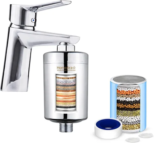 Miniatura 12 de Suavizante de agua dura de 15 etapas para grifo, ducha con juego de adaptador de metal, cabezal de ducha universal, filtro de agua del grifo