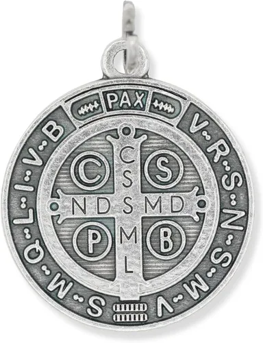 Miniatura 3 de Caritas et Fides Paquete a granel de 3 medallas redondas de San Benito católicas poderosas protección contra el mal y la adicción 1 14 pulgadas
