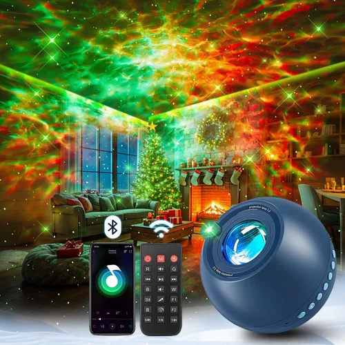 Proyector de Galaxia Regalos para Adolescentes Varones para Chicos Adolescentes, 15 Colores + 15 Ruidos Blancos Proyector de Estrellas Luz Nocturna