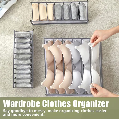 Miniatura 2 de TOOVREN Organizador de cajones para brasieres, divisor para cajones de ropa interior, contenedores de almacenamiento de lencería, organizadores
