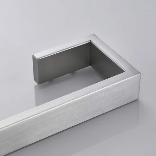 Miniatura 5 de Toallero de baño de 24 pulgadas, soporte para toallas de baño, soporte de pared moderno, toallero plateado, acero inoxidable, acabado cepillado