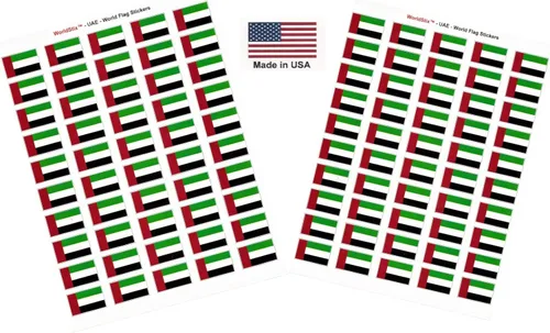 Miniatura 198 de 100 calcomanías de la bandera de Alaska; 1.5" x 1" hechas en Estados Unidos, calcomanías autoadhesivas de la bandera del estado para álbumes