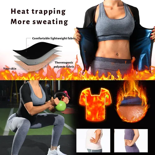 Miniatura 2 de Chaleco de sauna para mujer, camiseta sin mangas, con cremallera, de compresión, para entrenamiento de cintura