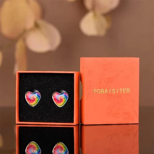Miniatura 6 de 2 medidores de oreja de acero inoxidable con forma de corazón para orejas