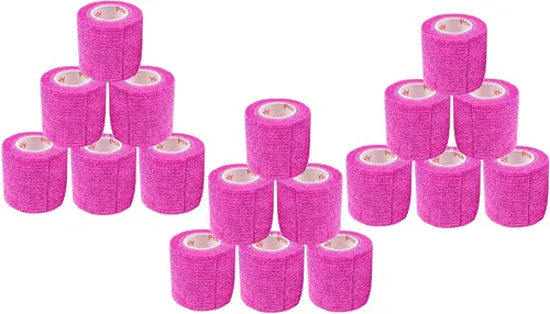 Miniatura 56 de Cinta adhesiva para veterinarios (negro) (paquete de 2) (2 pulgadas x 15 pies), autoadhesiva, adherente, cohesiva, flexible, autoadhesiva, rollo