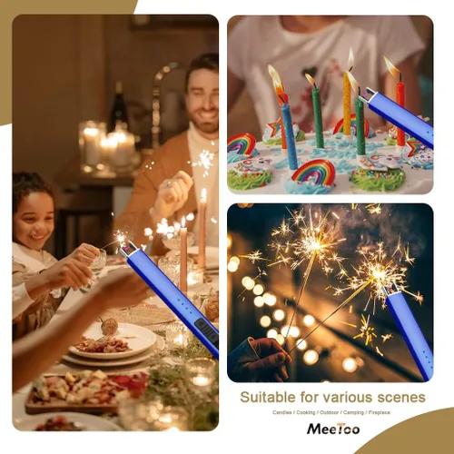 Miniatura 6 de MeeToo-Encendedor eléctrico recargable tipo C para velas - Regalos para esposa, hombres, mujeres, abuela, encendedores de plasma de arco USB a