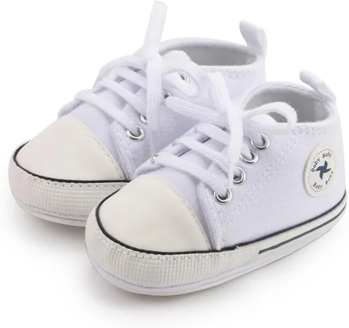 Miniatura 81 de Zapatos deportivos de lona de lona para bebés y niñas, suela antideslizante suave, suela antideslizante