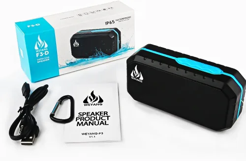 Miniatura 7 de WEYANG Altavoz Bluetooth portátil,Altavoz inalámbrico impermeable IP65,Altavoces Bluetooth al aire libre inalámbricos,Bluetooth 5.0,Construido
