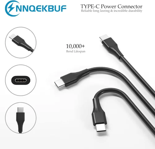 Miniatura 2 de NNQEKBUF Cargador universal para portátil USB C de 45 W y 65 W, compatible con HP Chromebook, Dell, Lenovo, Acer, Asus, Samsung Galaxy, Google