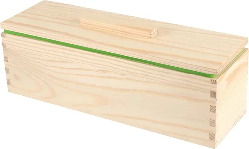 Miniatura 5 de Kit de jabón de silicona de 47 onzas, 3 piezas de jabón de silicona rectangular verde con 3 cajas de madera y 3 tapas, suministros de bricolaje