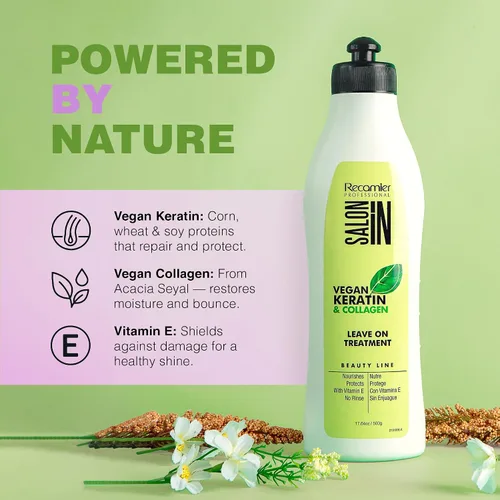 Miniatura 4 de Salon In by Recamier - Tratamiento sin enjuague de queratina vegana Tratamiento sin enjuague para el cabello con queratina vegana y colágeno