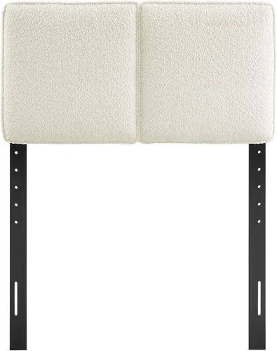 Miniatura 6 de Modway Lindee - Cabecero tapizado tamaño individual con tela de boucle pizarra, cabecero estilo almohada para habitación de niños o dormitorio
