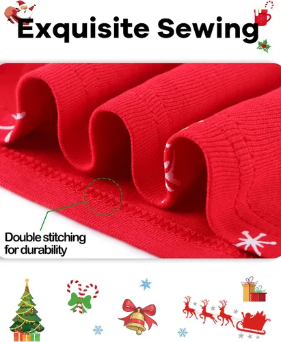 Miniatura 4 de DAUGHTER QUEEN Pijamas de Navidad para niños y niñas de 18 meses-12 años, ropa de dormir 100% algodón