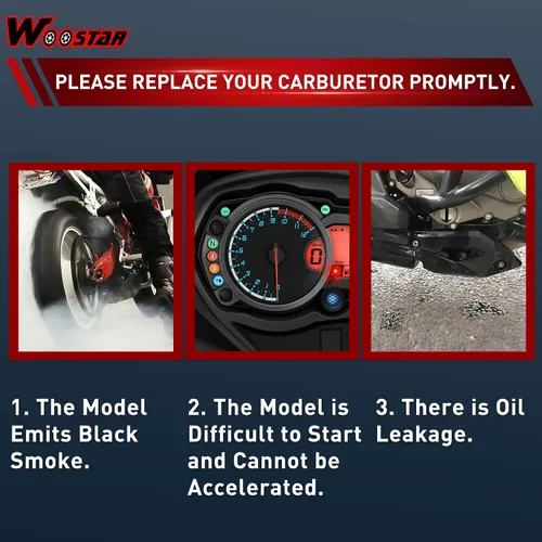Miniatura 8 de WOOSTAR Repuesto de carburador PZ13 de 0.512 in para 2 tiempos, 47 cc, 49 cc, 50 cc, motor de motocicleta de bolsillo, mini quad, ATV