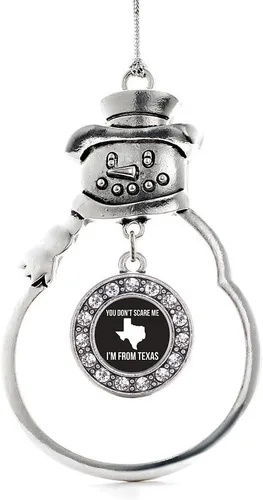Miniatura 244 de Inspired Silver - Roller Queen - Adorno de Navidad plateado - Adorno circular para árbol de Navidad con circonita cúbica - Decoración colgante