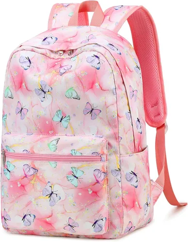 BTOOP Mochila para niños en edad preescolar para niños y niñas, mochila escolar de viaje de 15 pulgadas, para niños de 3 a 8 años, rosado