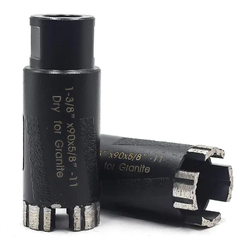 Miniatura 2 de 1-3/8 '' Broca de núcleo de diamante seco 5/8'-11 Rosca para granito 1.378 in Albañilería Coring