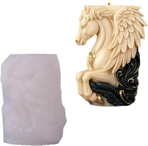 Miniatura 4 de Molde de flor de caballo, moldes cilíndricos, molde de vela en espiral de onda de silicona, moldes de fundición de resina de silicona para velas