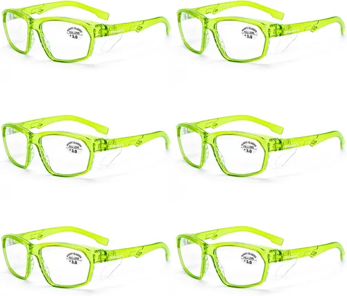 Miniatura 50 de ProtectX Lentes de lectura elegantes para mujeres y hombres, antivaho y antiarañazos, protección UV, gafas de seguridad antiimpactos