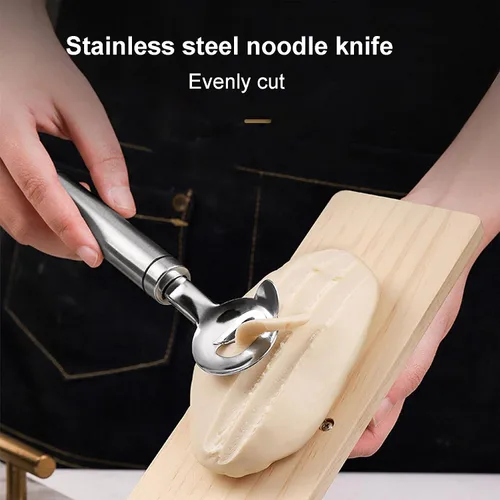 Miniatura 5 de Cuchillo de fideos en rodajas, cortador manual de pasta de acero inoxidable 304, cortador manual de pasta, herramientas para hacer fideos