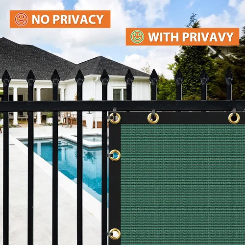 Miniatura 7 de Pantalla de Valla de Privacidad, con Guantes, 4X50 Pies Resistente 220GSM 98% de Bloqueo Pantalla de Valla de Privacidad para Pared al Aire Libre