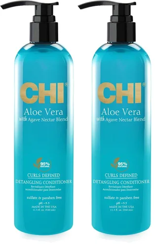 CHI Acondicionador desenredante de aloe vera unisex 11.5 oz (paquete de 2)