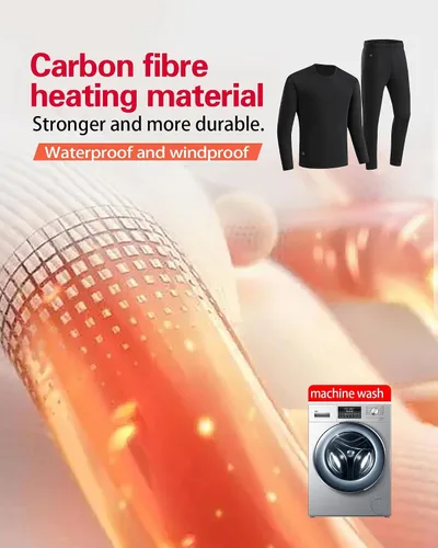 Miniatura 6 de Conjunto de ropa interior térmica eléctrica para mujer, 22 zonas de calefacción, calefacción eléctrica con USB, equipo de caza de invierno