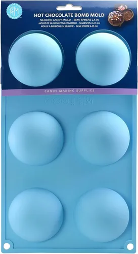 R&M Molde semiesfera de silicona 3.5" - Bombas de chocolate caliente y molde para hacer dulces