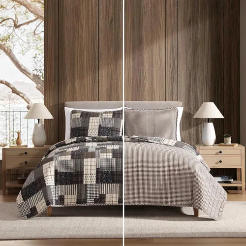 Miniatura 5 de Eddie Bauer - Juego de edredón twin, ropa de cama de algodón naturalmente suave con una sensación ligera para comodidad durante todo el año