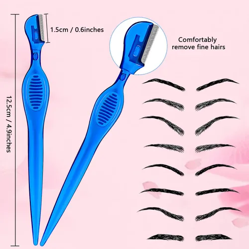 Miniatura 2 de 30 piezas de afeitadora Dermaplane para mujeres, afeitadora con cubierta de precisión, herramienta de dermaplaning exfoliante multiusos, depilación