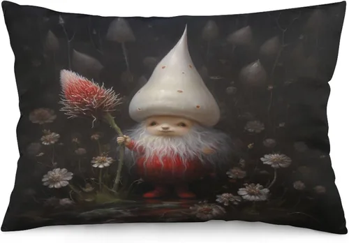 Miniatura 34 de Funda de almohada con escena de pueblo navideño con niños, fundas de almohada de 12 x 20 pulgadas, almohadas decorativas de Navidad para sofá, funda