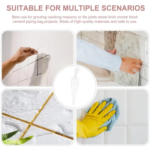 Miniatura 8 de Hemobllo Bolsas de lechada para azulejos, bolsa de mortero de mampostería de 17.71 x 9.44 pulgadas, resistente a desgarros, bolsa desechable