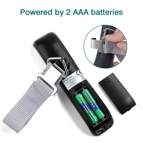 Miniatura 5 de Báscula digital de equipaje báscula de peso para equipaje de viaje máximo 1102lbs con pantalla LCD retroiluminada