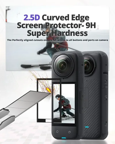 Miniatura 6 de Funda protectora de silicona para Insta 360 X4/X5 con tapa de lente, protector de pantalla para accesorios Insta 360 X4, kit de accesorios