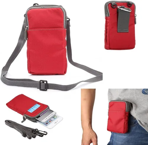Miniatura 10 de Bolso cruzado universal para teléfono celular, bolsa de cinturón para deportes al aire libre, funda para llevar teléfono móvil, con correa